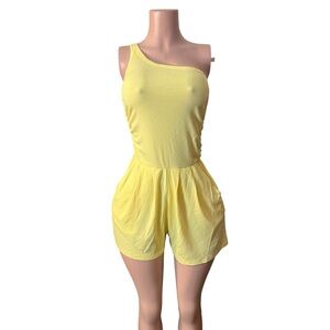 Yellow One-Shoulder Jumpsuit